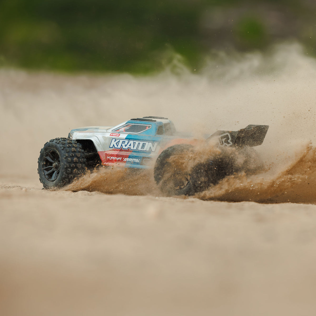 1/16 Mini KRATON 3S DSC 4X4 RTR Brushless Speed Truck (3S Battery & Charger Included) , Red/Blue