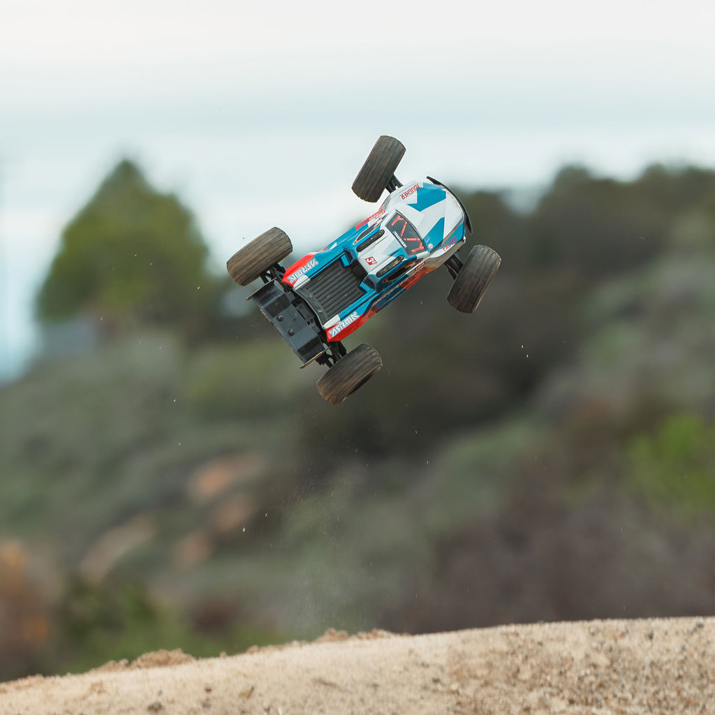 1/16 Mini KRATON 3S DSC 4X4 RTR Brushless Speed Truck (3S Battery & Charger Included) , Red/Blue
