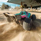 1/16 Mini KRATON 3S DSC 4X4 RTR Brushless Speed Truck (3S Battery & Charger Included) , Teal/Pink