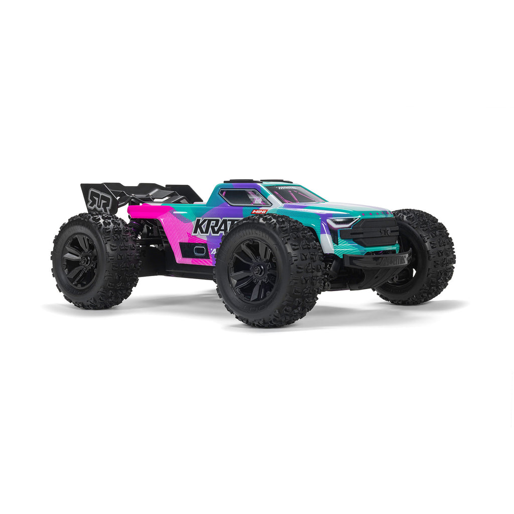 1/16 Mini KRATON 3S DSC 4X4 RTR Brushless Speed Truck (3S Battery & Charger Included) , Teal/Pink