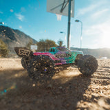 1/16 Mini KRATON 3S DSC 4X4 RTR Brushless Speed Truck (3S Battery & Charger Included) , Teal/Pink
