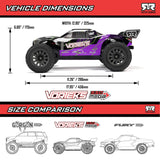 1/10 VORTEKS 2wd STADIUM TRUCK RTR WITH SMART BATTERY & CHARGER, PURPLE