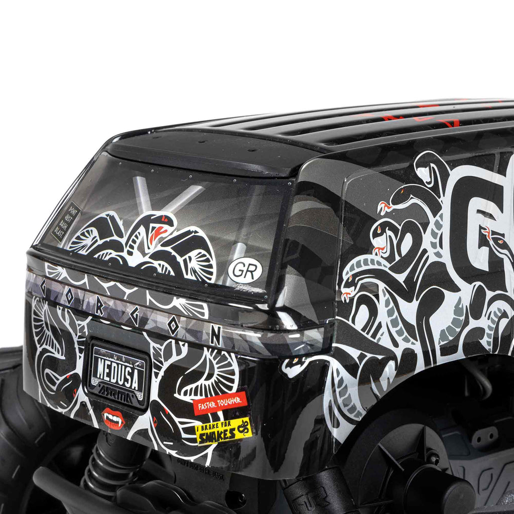 Arrma GORGON 2wd MT 1/10 Ready to Assembly KIT SMART USB charger & Battery Gunmetal