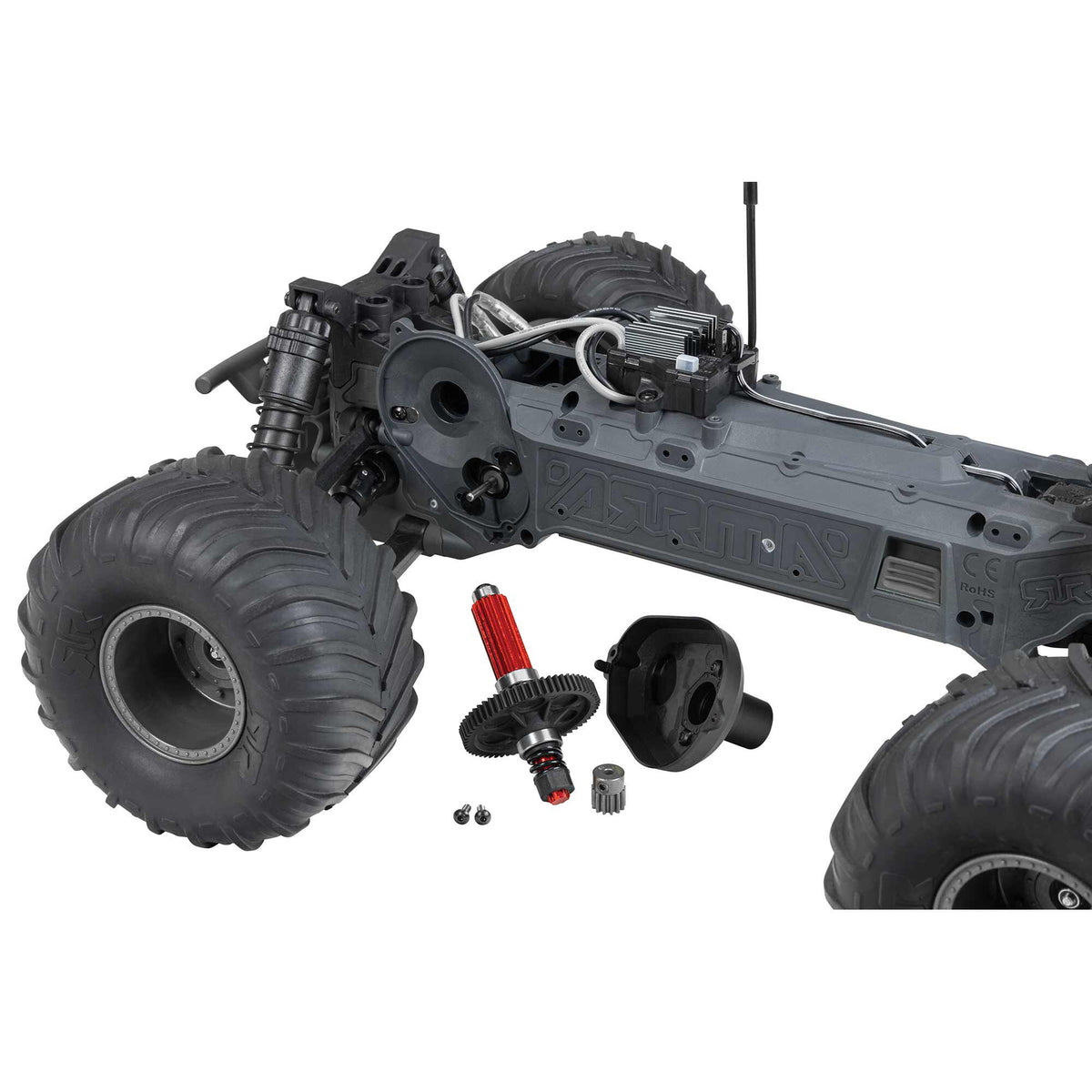Arrma GORGON 2wd MT 1/10 Ready to Assembly KIT SMART USB charger & Battery Gunmetal