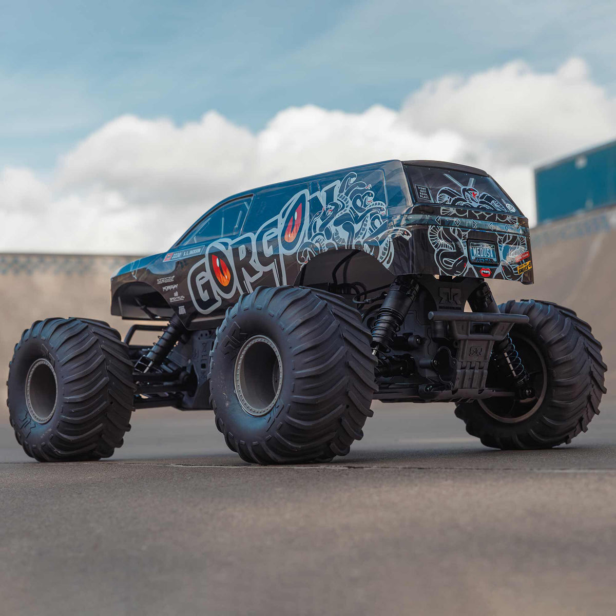 Arrma GORGON 2wd MT 1/10 Ready to Assembly KIT SMART USB charger & Battery Gunmetal