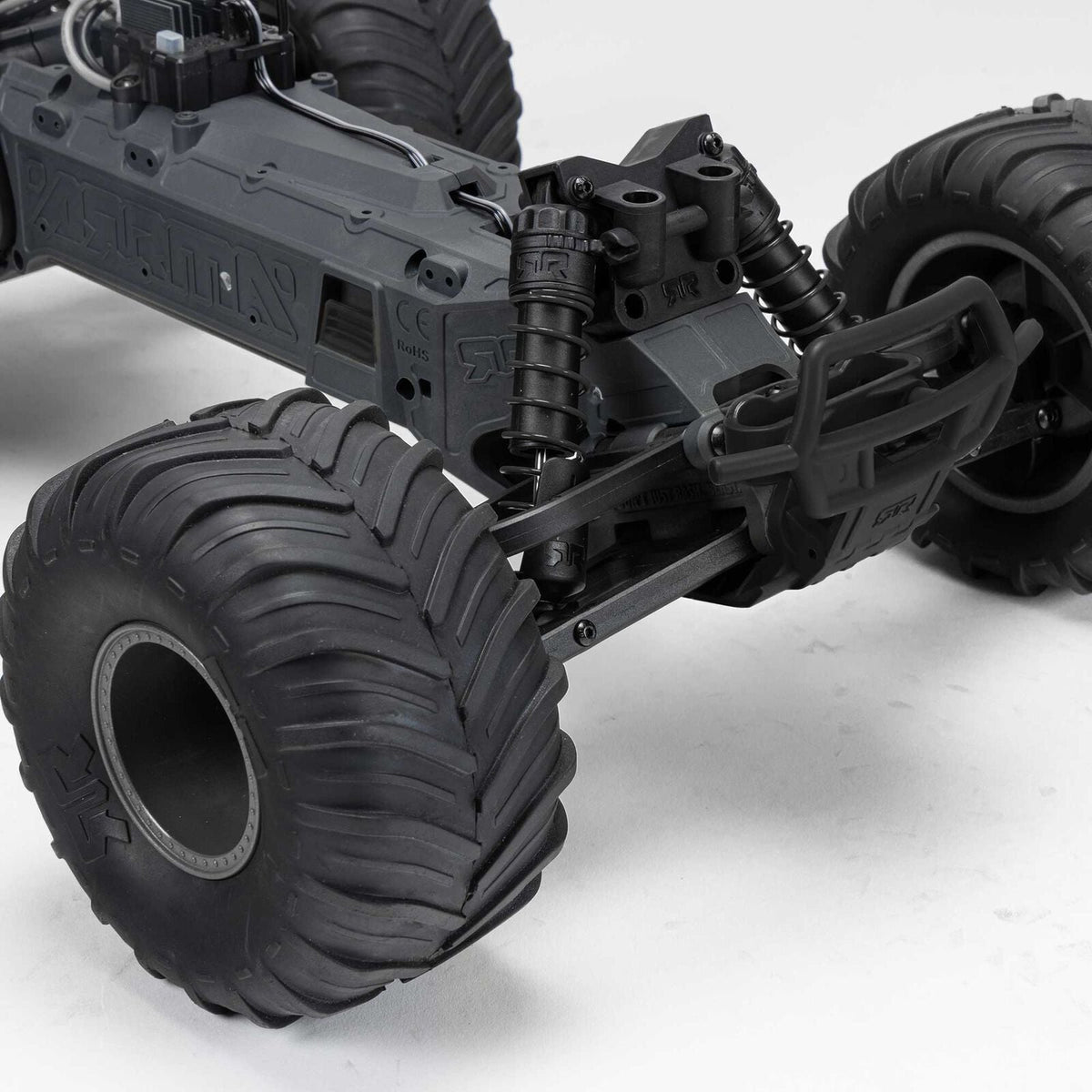 Arrma 1/10 GORGON 2WD RTA Kit Brushed Monster Truck (Battery & Charger Included), Clear