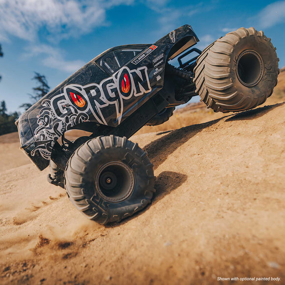 ARRMA 1/10 GORGON 2WD RTA Kit Brushed Monster Truck (Battery & Charger Included), Clear