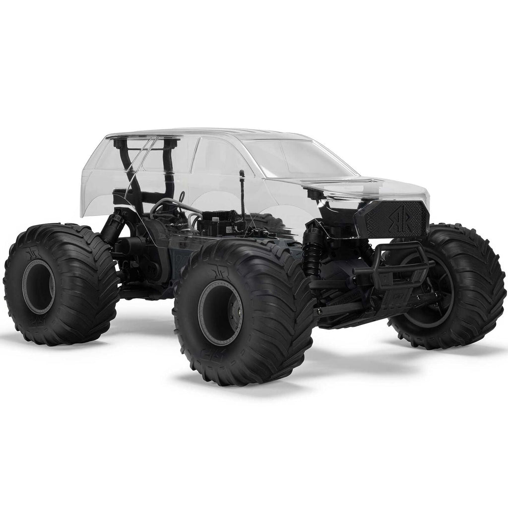 Arrma 1/10 GORGON 2WD RTA Kit Brushed Monster Truck (Battery & Charger Included), Clear