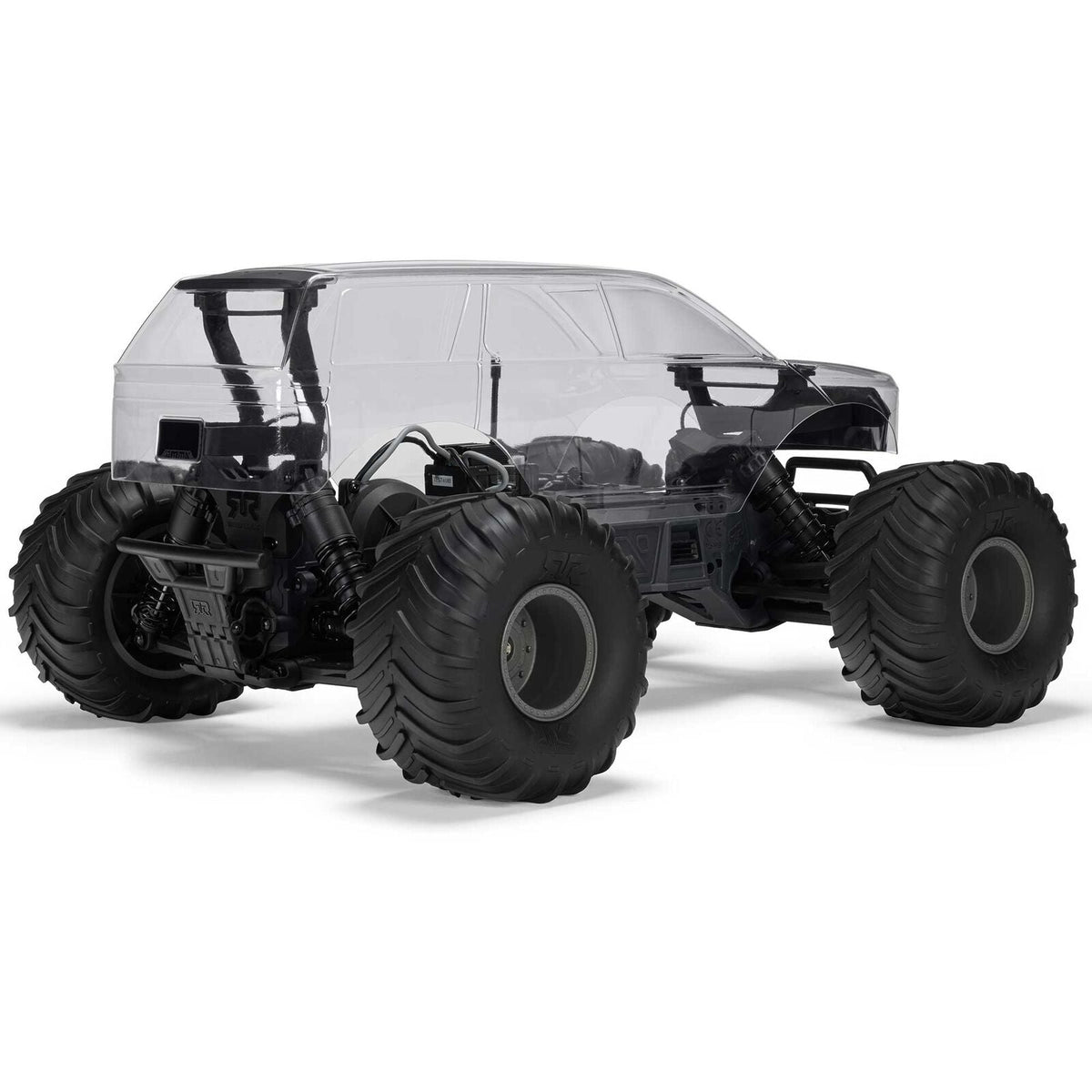 Arrma 1/10 GORGON 2WD RTA Kit Brushed Monster Truck (Battery & Charger Included), Clear