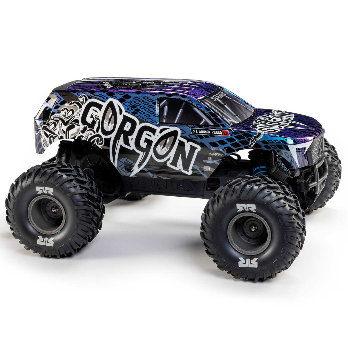1/10 GORGON 223S 2WD RTR Brushless Monster Truck, Blue/Black