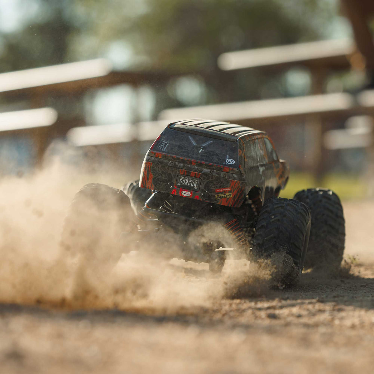 1/10 GORGON 223S 2WD RTR Brushless Monster Truck, Red/Black