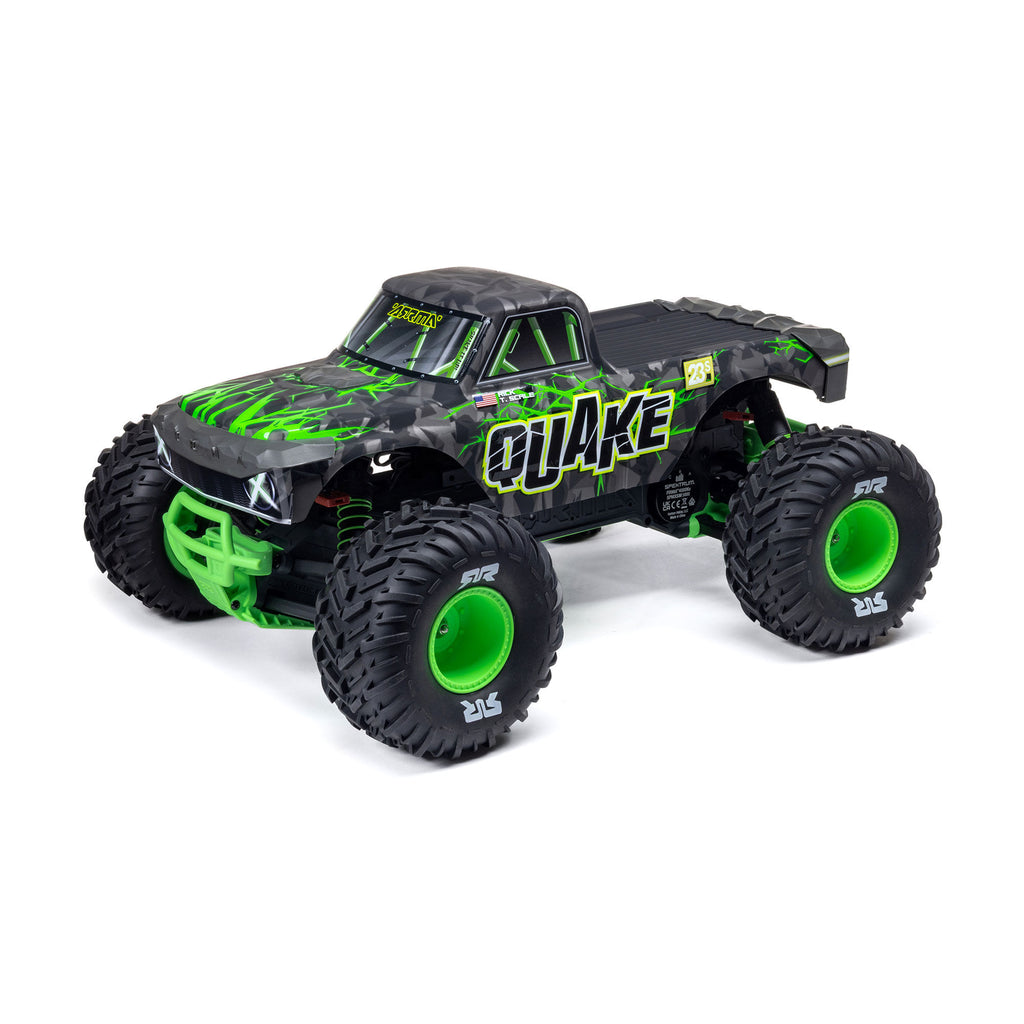 Arrma 1/10 QUAKE 223S 2WD RTR Brushless Monster Truck, Green