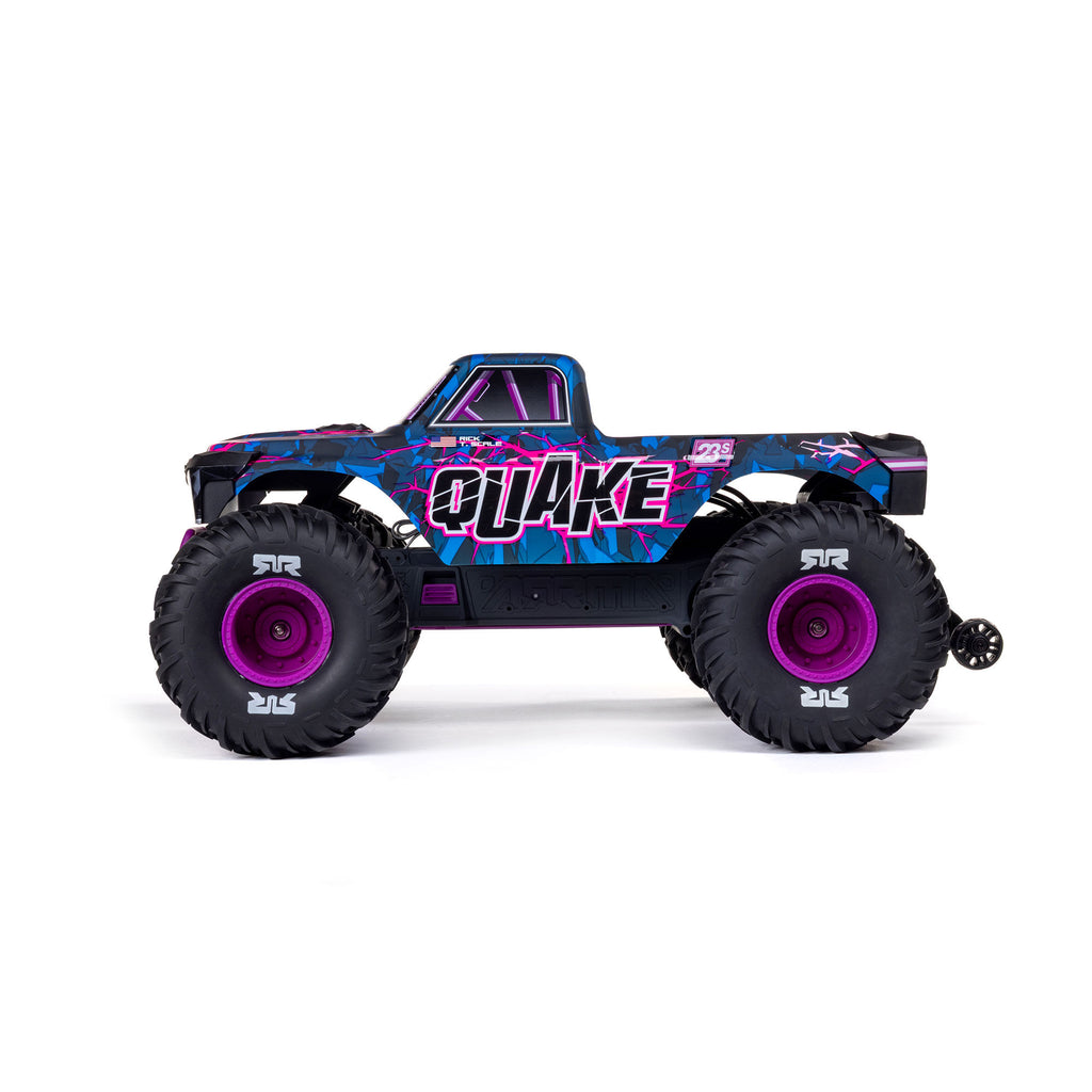 Arrma 1/10 QUAKE 223S 2WD RTR Brushless Monster Truck, Purple