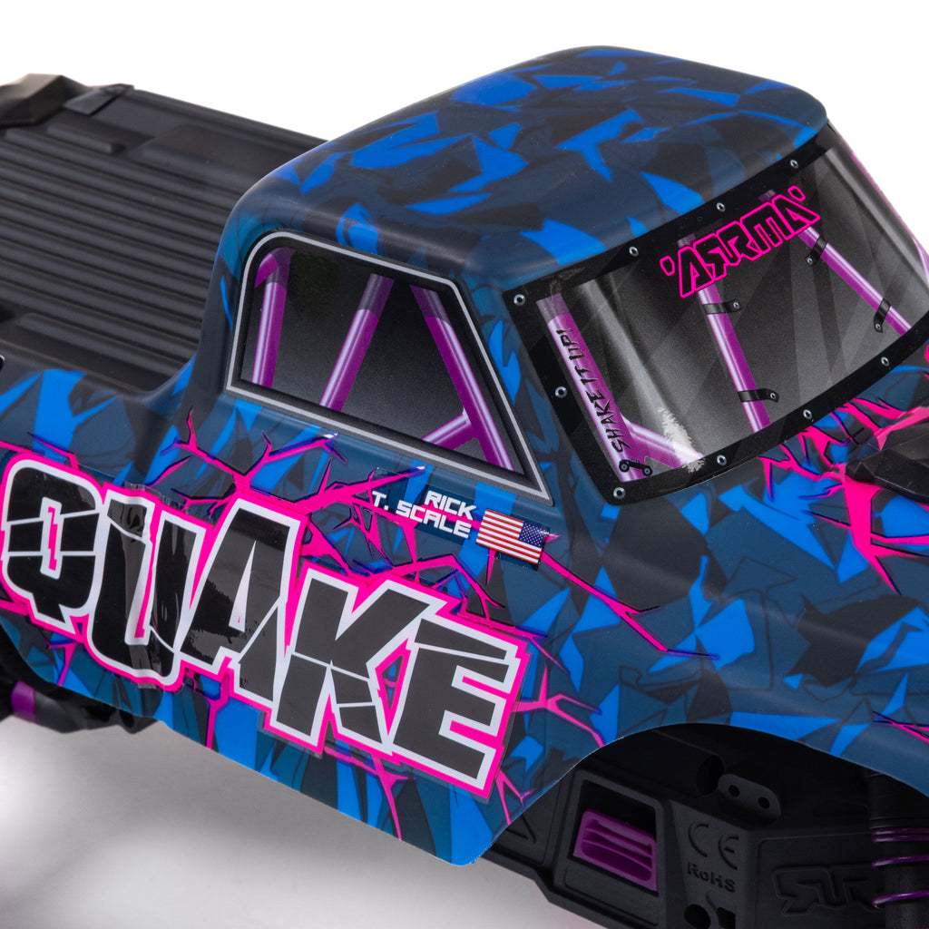 Arrma 1/10 QUAKE 223S 2WD RTR Brushless Monster Truck, Purple