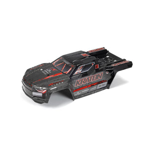 KRATON 6S EXB Painted Decalled Cut Body, Black / Red