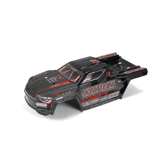 KRATON 6S EXB Painted Decalled Cut Body, Black / Red