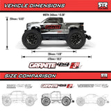ARRMA 1/10 GRANITE 223S DSC 4X4 RTR Brushless Monster Truck, Blue