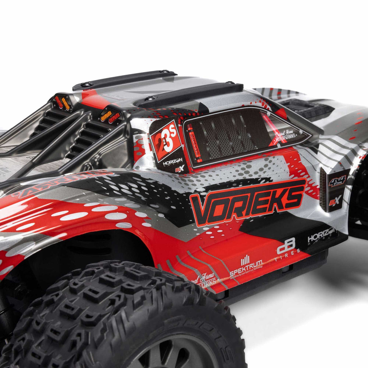 Arrma 1/10 VORTEKS 223S DSC 4X4 RTR Brushless Stadium Truck, Red