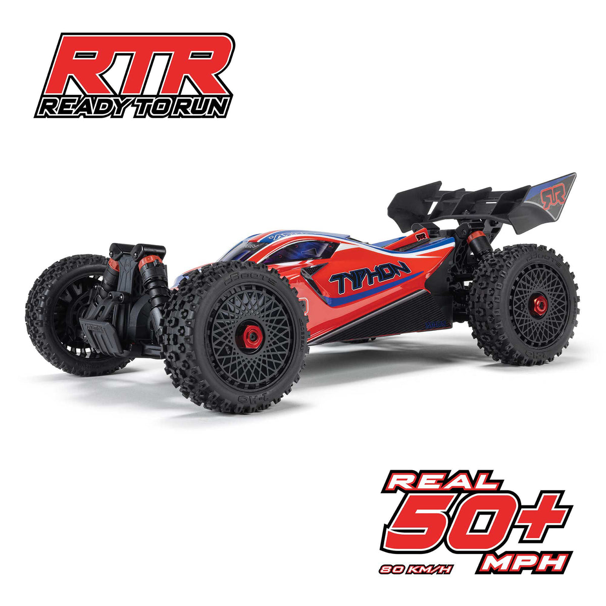 Arrma 1/8 TYPHON 4X4 223S BLX BRUSHLESS BUGGY RTR WITH DSC  RED/BLUE