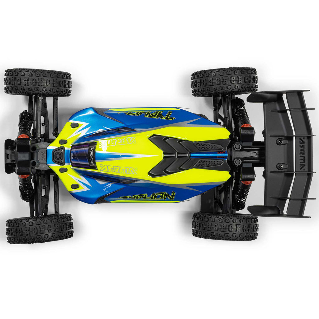 Arrma 1/8 TYPHON 4X4 223S BLX BRUSHLESS BUGGY RTR WITH DSC  BLUE/YELLOW