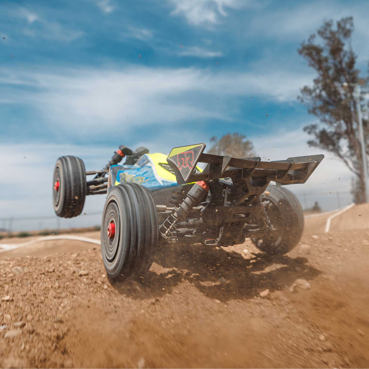 Arrma 1/8 TYPHON 4X4 223S BLX BRUSHLESS BUGGY RTR WITH DSC  BLUE/YELLOW