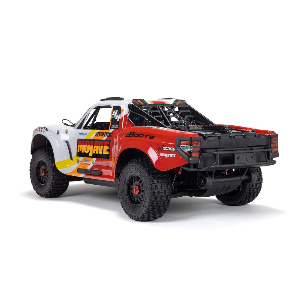Arrma MOJAVE 4X4 4S BLX 1/8th Scale Desert Trk White/Red