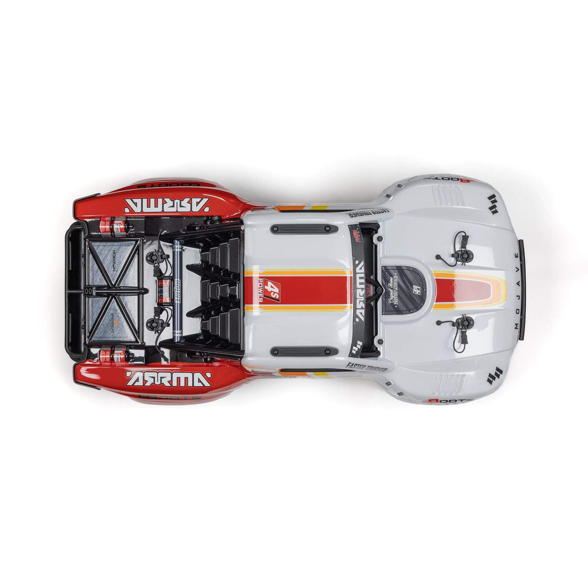 Arrma MOJAVE 4X4 4S BLX 1/8th Scale Desert Trk White/Red