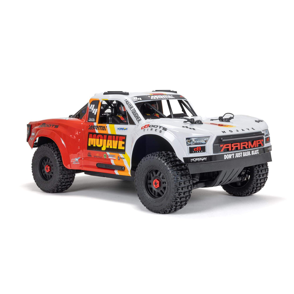Arrma MOJAVE 4X4 4S BLX 1/8th Scale Desert Trk White/Red
