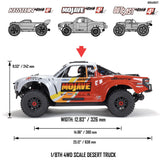 ARRMA MOJAVE 4X4 4S BLX 1/8th Scale Desert Trk White/Red