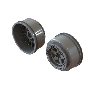 SC 2.2" 3.0" Wheel 14mm Hex Gun Metal (2)