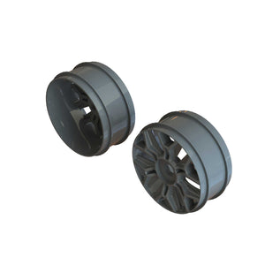 1/8 Buggy Wheel 17mm Hex Gun Metal (2)