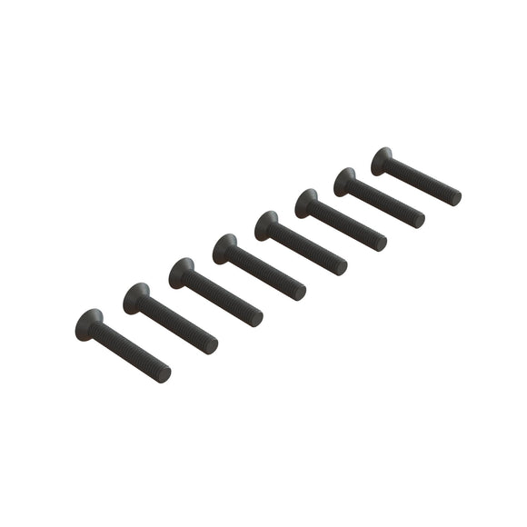 Flat Head Hex Machine Screw M3x18mm (10)