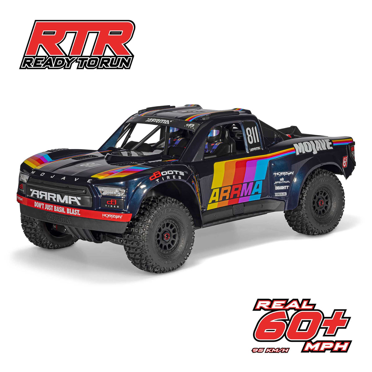 1/7 MOJAVE 6S 4X4 RTR Brushless Desert Truck, Blue