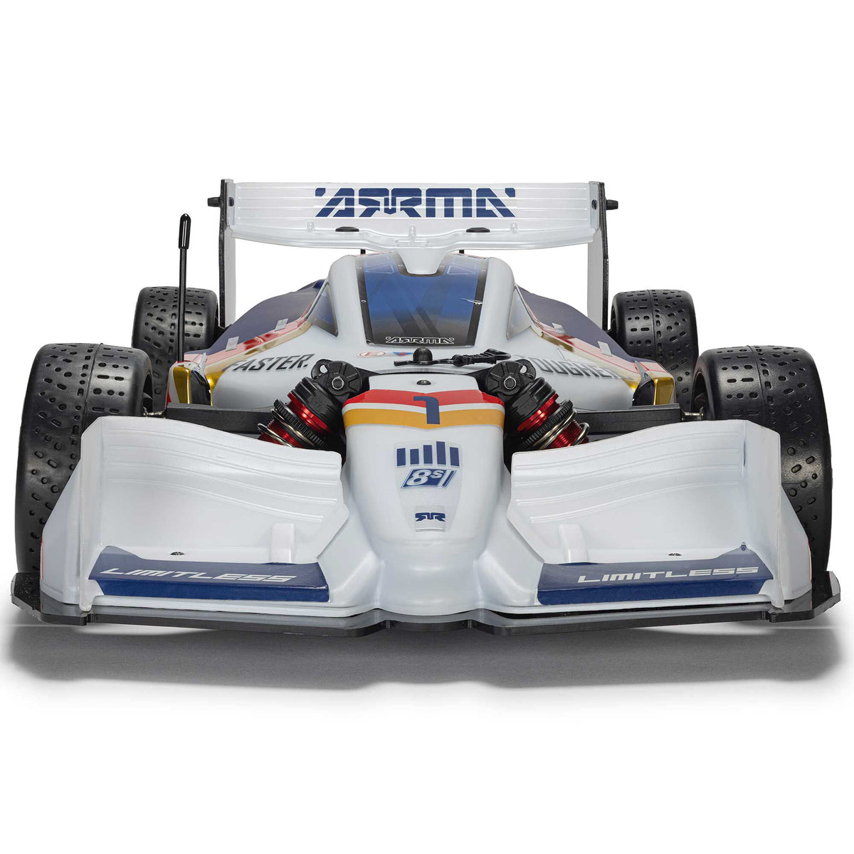1/7 ARRMA LIMITLESS 120 8S White/Blue + (2) 14.8V 6800mAh 4S 120C Smart G2 Pro Basher LiPo Batteries: IC5
