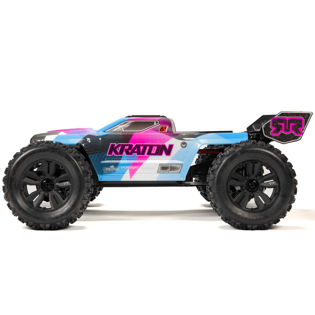 Arrma 1/8 KRATON 4X4 6S BLX BRUSHLESS V6 SPEED TRUCK RTR (Blue/Pink)