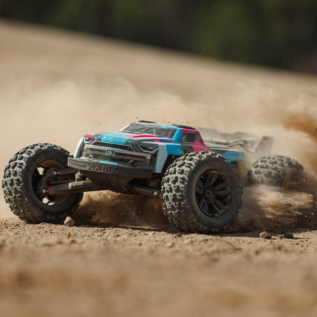 Arrma 1/8 KRATON 4X4 6S BLX BRUSHLESS V6 SPEED TRUCK RTR (Blue/Pink)