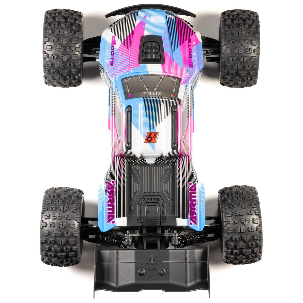 Arrma 1/8 KRATON 4X4 6S BLX BRUSHLESS V6 SPEED TRUCK RTR (Blue/Pink)