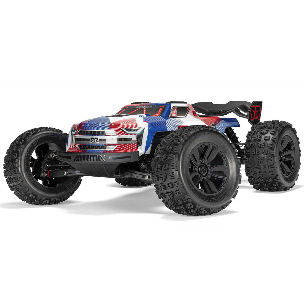 Arrma 1/8 KRATON 4X4 6S BLX BRUSHLESS V6 SPEED TRUCK RTR (Blue/Red)