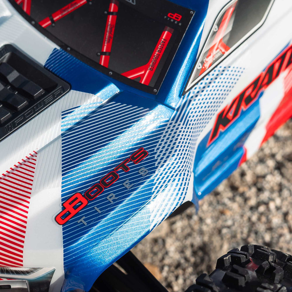 Arrma 1/8 KRATON 4X4 6S BLX BRUSHLESS V6 SPEED TRUCK RTR (Blue/Red)