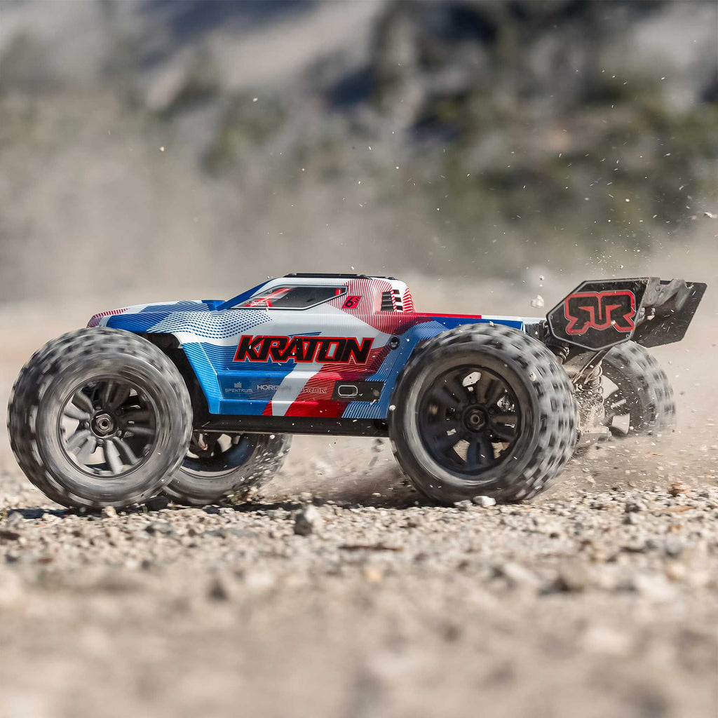 Arrma 1/8 KRATON 4X4 6S BLX BRUSHLESS V6 SPEED TRUCK RTR (Blue/Red)
