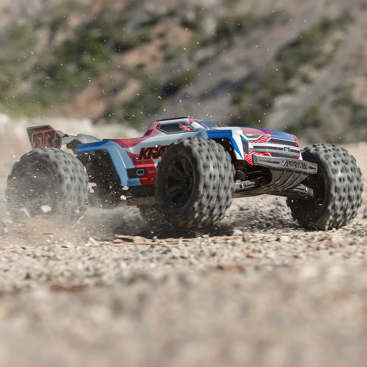 Arrma 1/8 KRATON 4X4 6S BLX BRUSHLESS V6 SPEED TRUCK RTR (Blue/Red)