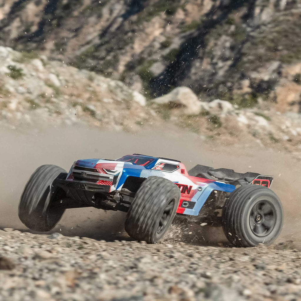 Arrma 1/8 KRATON 4X4 6S BLX BRUSHLESS V6 SPEED TRUCK RTR (Blue/Red)