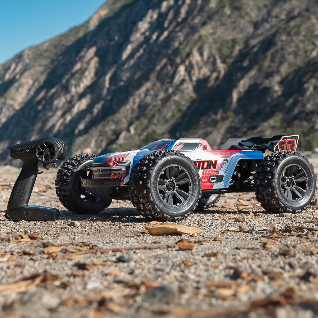 Arrma 1/8 KRATON 4X4 6S BLX BRUSHLESS V6 SPEED TRUCK RTR (Blue/Red)