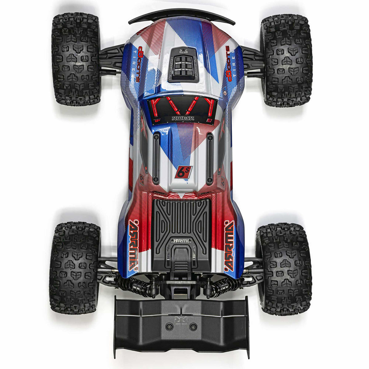 Arrma 1/8 KRATON 4X4 6S BLX BRUSHLESS V6 SPEED TRUCK RTR (Blue/Red)