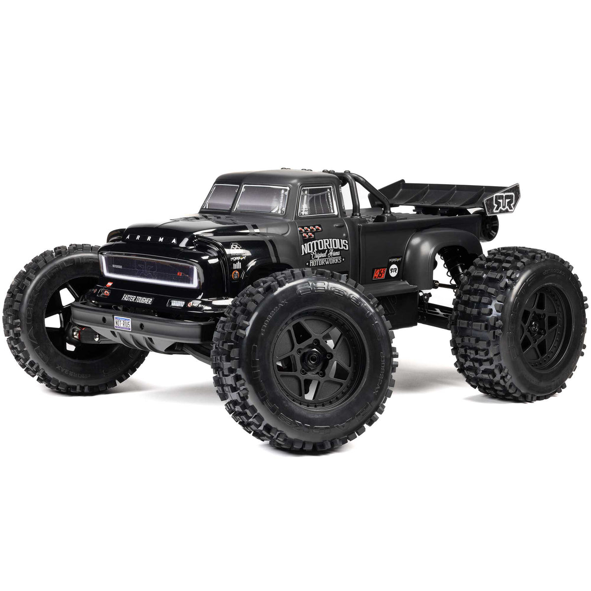 Arrma 1/8 NOTORIOUS 4X4 6S BLX BRUSHLESS V6 STUNT TRUCK RTR (Black)