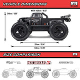 1/8 NOTORIOUS 4X4 6S BLX BRUSHLESS V6 STUNT TRUCK RTR (Black)