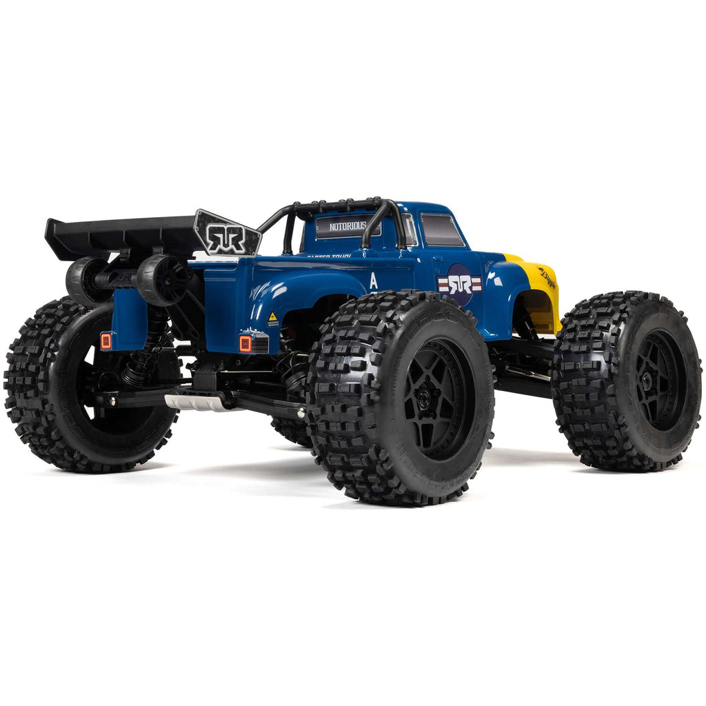 Arrma 1/8 NOTORIOUS 4X4 6S BLX BRUSHLESS V6 STUNT TRUCK RTR (Blue)