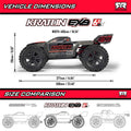 Arrma 1/8 KRATON 4X4 6S EXB BLX BRUSHLESS V6 SPEED TRUCK RTR, BLACK
