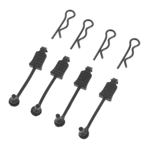 Body Clip Retainer 1/8 Scale Black (4)