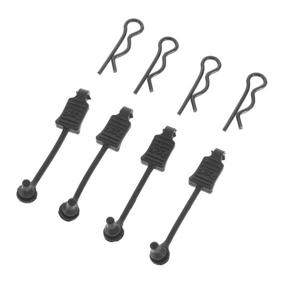 Body Clip Retainer 1/8 Scale Black (4)